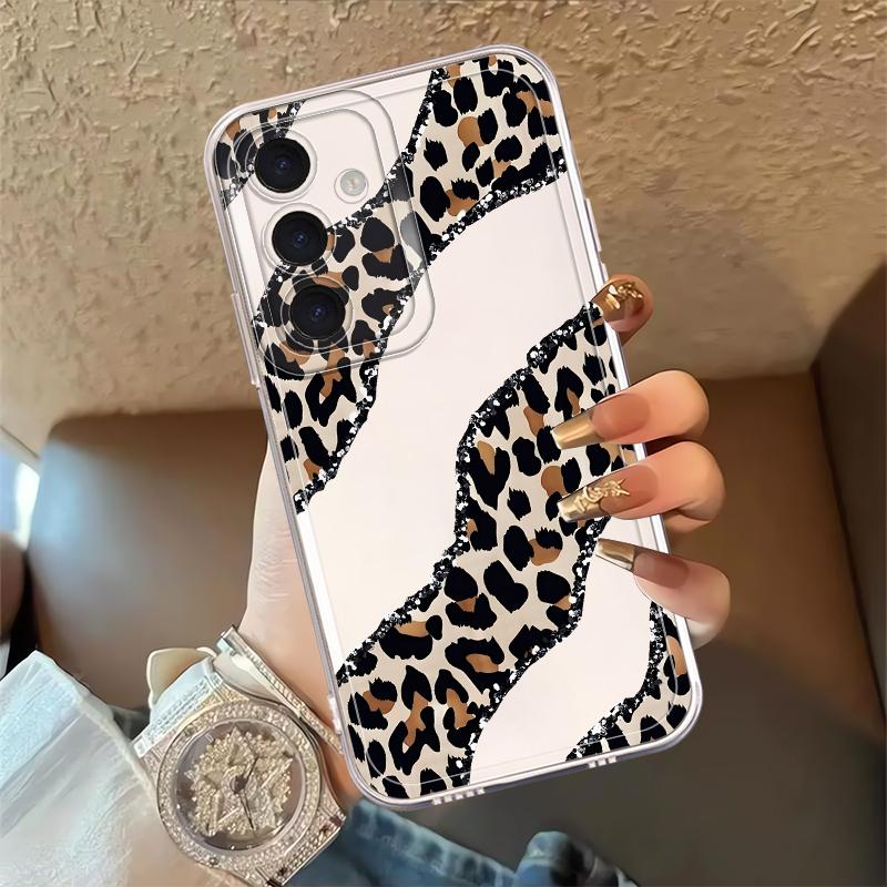 Minimalist Leopard Print Phone Cover Case for Samsung Galaxy S26 S23 Ultra S22 FE Note 20 Ultra 10 S24 S20 Plus S21 S25 Edge