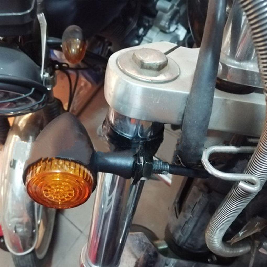 2x Black Motorcycle Bracket Spotlight Holder Sturdy Metal For Signal Light Installation Lamp Holder