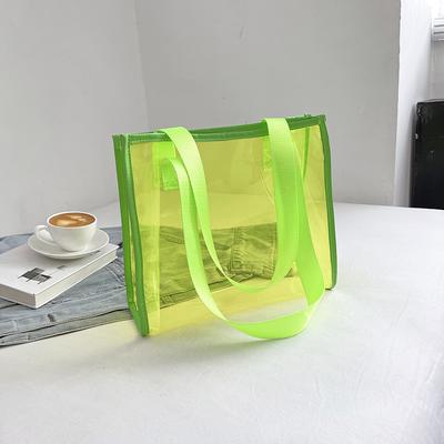 Strukturierte Tasche Große Kapazität Damen Schultertasche Lässige Jelly Transparente Tasche Sommer Mode Tragetasche Große Tasche