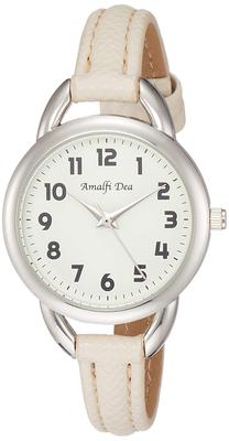 Arias Amalfidia Analog Watch, Waterproof, Leather Strap, White Dial, WW20024A-147, Women's, White
