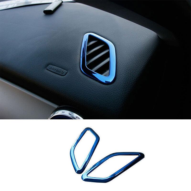 Dashboard Side Vent Overlay Cover 2PCS Fit For Benz GLA CLA 2013- Blue Steel