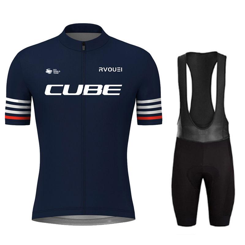 2026 Summer Breathable Cycling Suit Set Rvouei Cube Pro Summer Breathable Bicycle Men's MTB Bike Clothing Maillot Ropa Ciclismo Uniform Suit
