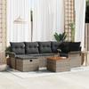 VidaXL 7-Piece Garden Sofa Set with Grey Cushions In Poly Rattan 3359454
