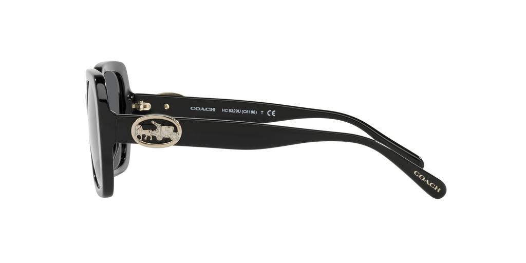 Coach HC8329U BLACK 53 Women's Sunglasses,