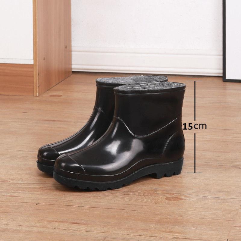 Waterproof beef tendon sole rain shoes men's wear-resistant high rain boots medium tube non-slip