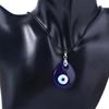 Glass Pu Leather Chains Drop Shaped Blue Eyes Necklace Clavicle Chains Fashion Jewelry Demon Eye