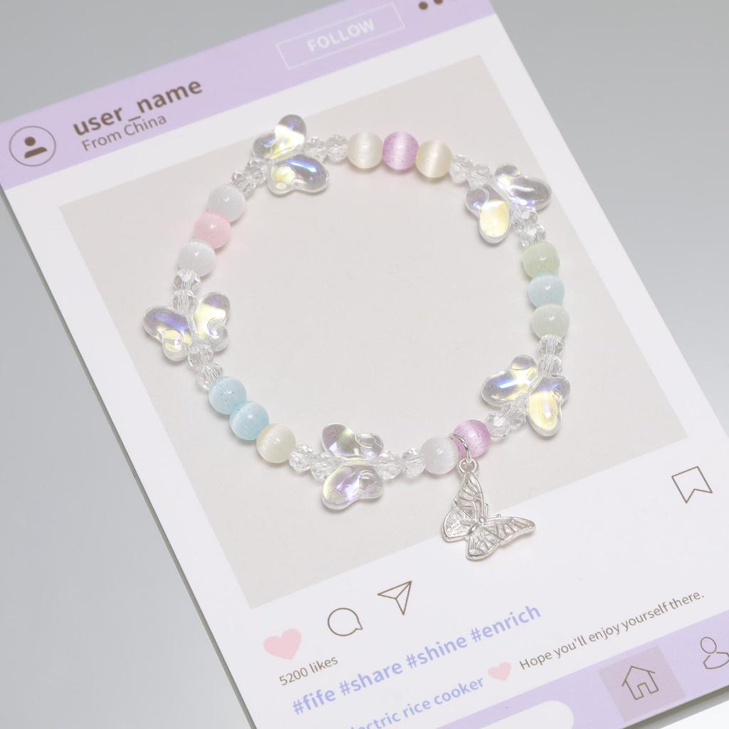 Mori Style Mermaid Crystal Bracelet - Sweet, Versatile Design for Women, Students, and Best Friends.