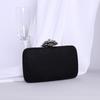 Small Square Evening Bag With Velvet Fabric And Cording Lining For Cocktail Parties