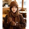 3Pcs Set Winter Hat Scarf Touchscreen Gloves Unisex Knitted Warm Beanie Neck Warmer Gloves Set For Autumn Winter Outdoor Daily Wear