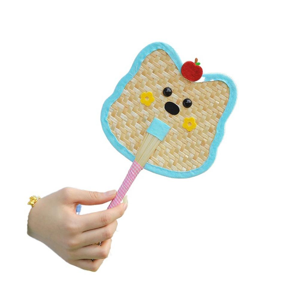 Handmade Banana Fan Cute Decorative Craft Fan Hand Cranked Pu Fan  Girl