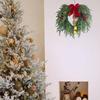 Festive Wreath Holiday Wreath Festive Christmas Pine Wreath with Bell Bow for Front Door Mantel Decor for Holiday for Christmas