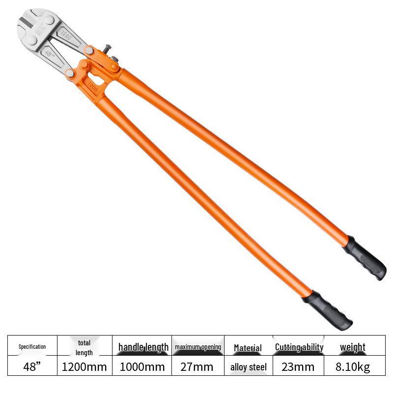 High Leverage Eagle Beak Wire Cutters - Heavy-Duty Pliers for Cutting Steel, Iron, and Rebar