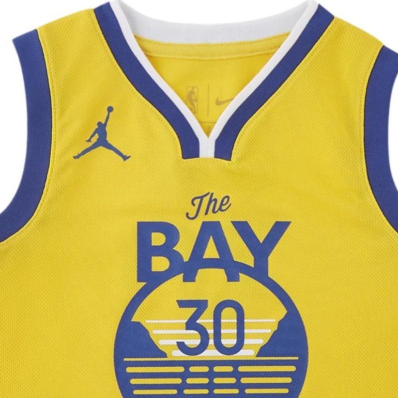 Air Jordan Golden State Warriors 2020-2021 Statement Jersey 'Yellow' Men's DN5275-728