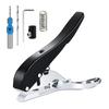 Hole Punch 8mm/10mm Heavy Duty Paper Hole Punch Set with Countersink Drill Hole Puncher Single Hand Held Long Hole