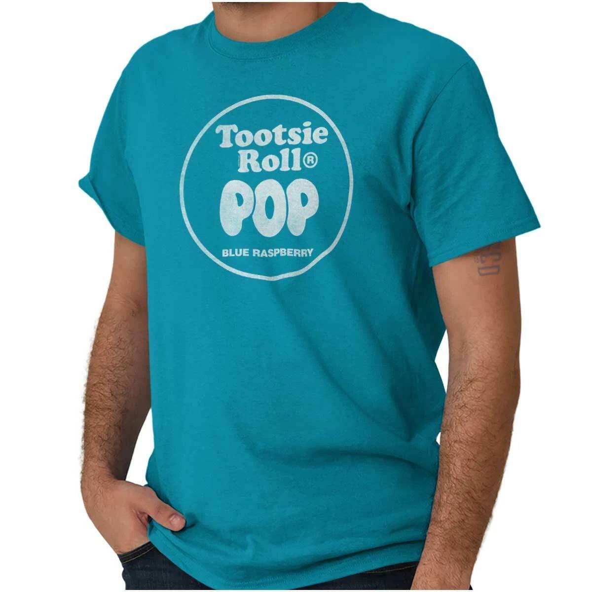 Retro 80s Candy Blue Raspberry Vintage Candy Womens or Mens Crewneck T Shirt Tee L