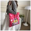 New Labubu Shoulder Eco-friendly Bag Canvas Bag Casual Shoulder Bag Shopping Bag Internet Famous Bag Cartoon