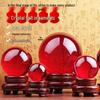 Red K9 Crystal Ball: Transparent Decorative Ornament for Office & Living Room – Fashionable and Simple