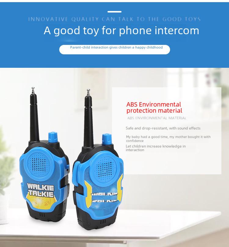 2-Pack Children's Mini Walkie Talkie Toy for Parent-Child Interaction, Indoor & Outdoor Play