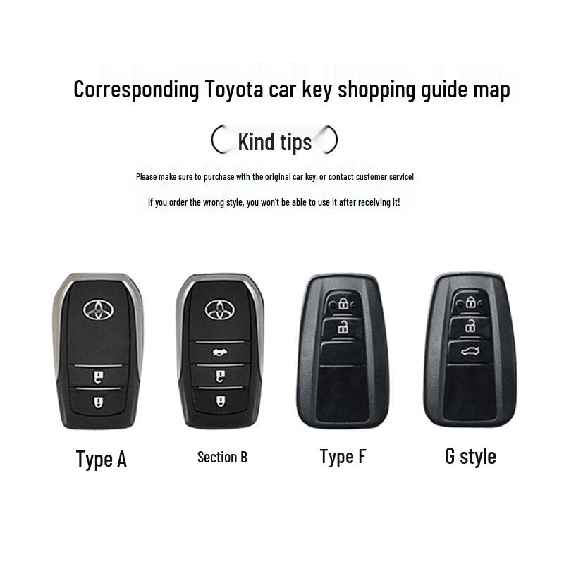 Fits Key Cover for Toyota Camry, Corolla, Levin, RAV4, Velanda, Asia Dragon, Highlander, Buckle Feng