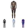 Goth Skull Cosplay Jumpsuit With Digital Print For Adults Halloween Costume