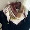 Spring & Autumn Silk Scarf: High-End Korean Style, Magnetic Buckle, Neck Protection, Versatile Temperament, Women's Square Scarf