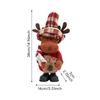 Plush Doll Stuffed Christmas Figurine Gift Xmas Standing Figurine Home Decoration for Holiday Bedroom Fireplace Office Decor
