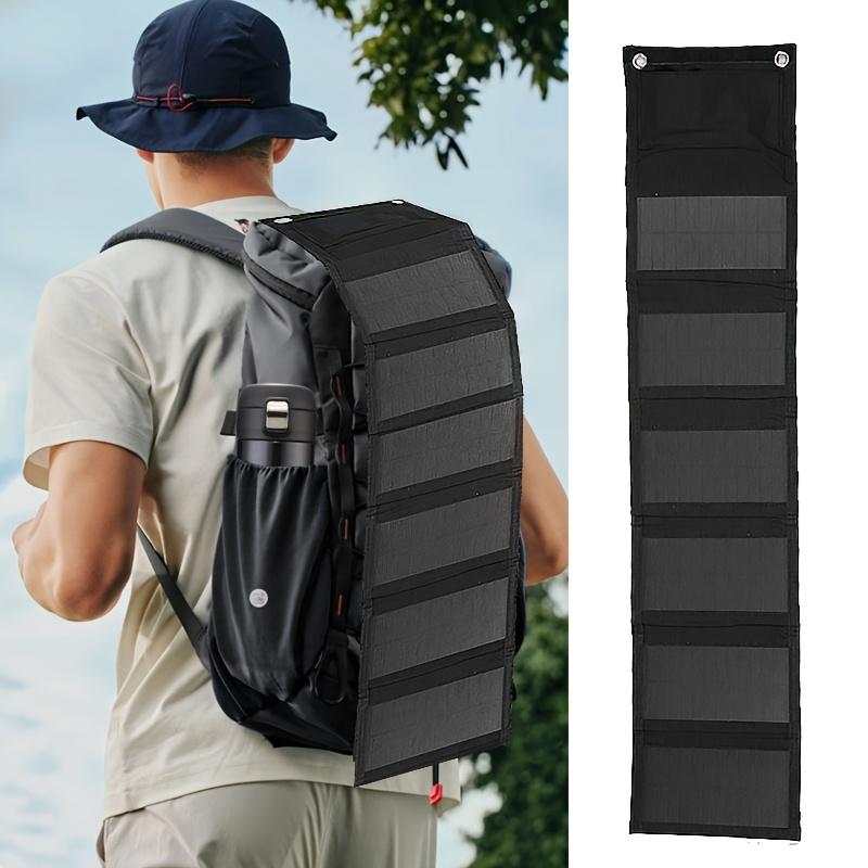 USB Solar Panel Set Foldable Power Bank, Suitable for Outdoor Activities Such As Camping, Hiking, Cycling, Fans, Flashlights, Etc