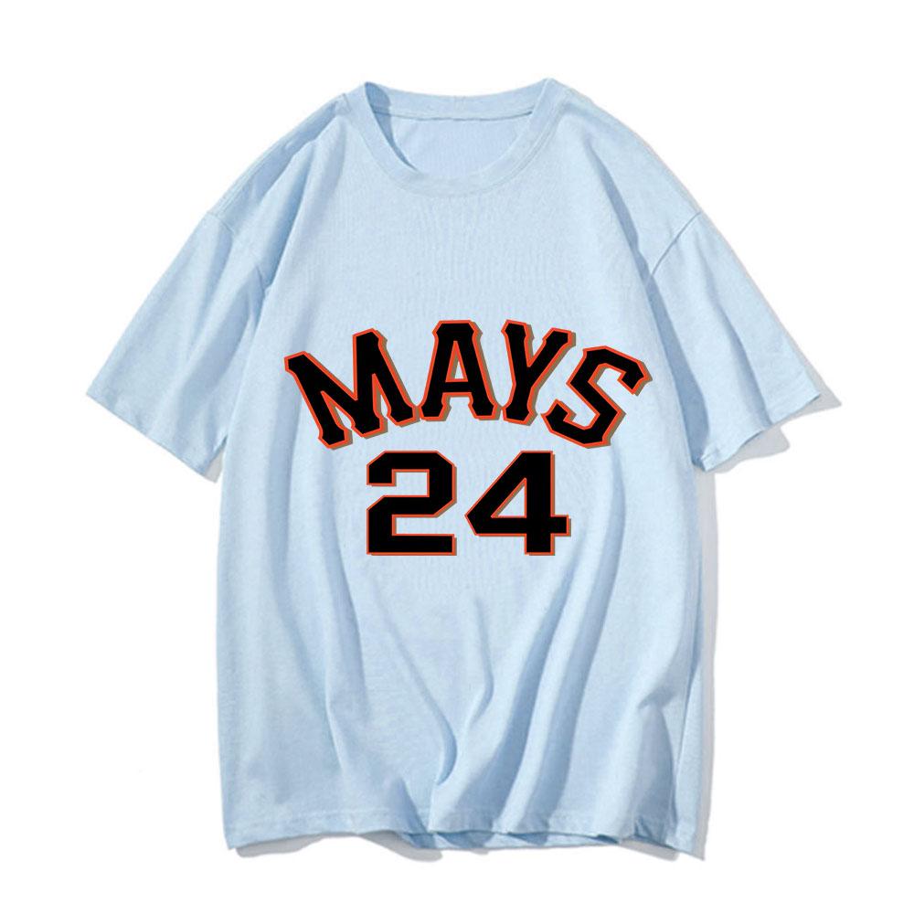 Baseball Willie Mays Print Heren T-shirts Grafisch Street T-shirts Hoge Kwaliteit Sport T-shirts Kleding Schattig Hip Hop Korte Mouw Kostuums