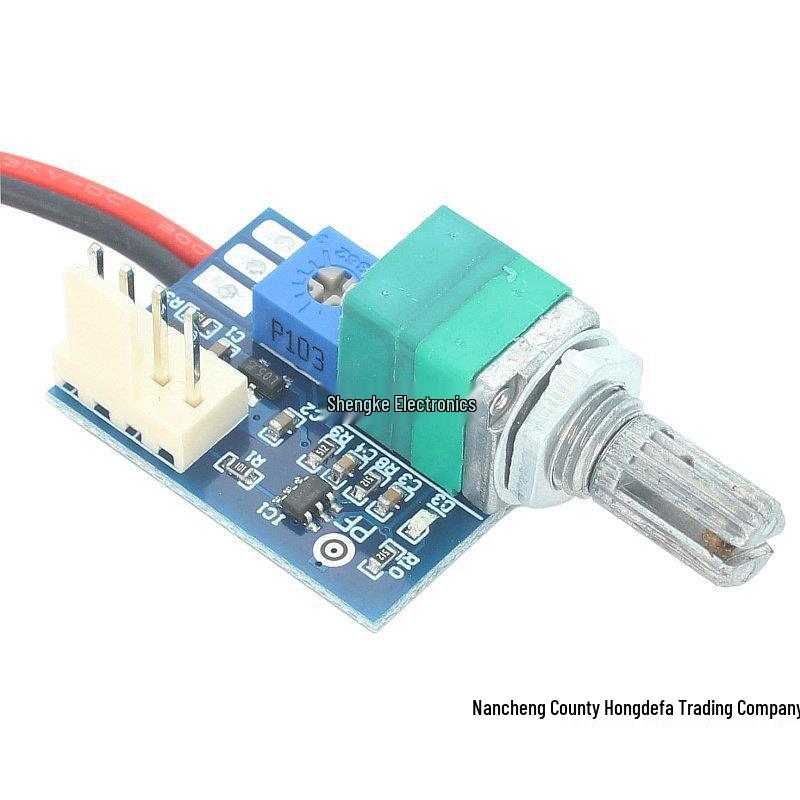 DC12V Manual PWM Fan Speed Controller with Switch, 4-Wire, Noise Reduction, 3A