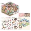 4 Pcs DIY 3D Scene Stickers Cartoon Cat Leisure Life Stickers for Adults Teen Kids Make Your Own Scene Stickers for Stress Relief