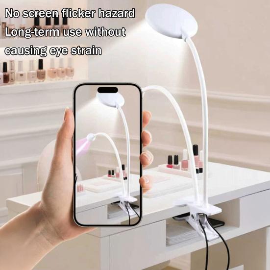 UV LED Nail Lamp Double-Headed Gooseneck Lamp with Clip for Gel Nails Manicure Dryer Curing Light for Home DIY Salon