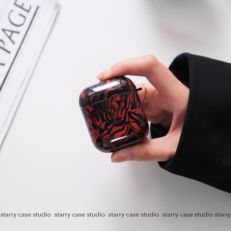 

Tiger Pattern for Airpods3 Generation Earphone Case 1/2 Generation Pro Apple Wireless Bluetooth Headset Protective Cover Glossy Soft Shell New AirPods1/2 generation