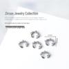 Gold & Silver Bow Heart Zircon Rhinestone Nail Art Jewelry