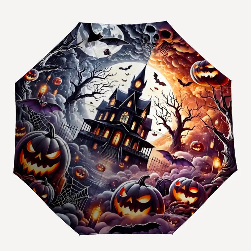 

1pc Halloween Haunted House Umbrella - Portable Home Essential, Durable Iron Frame with Rod Structure, Fashion Lovers yy250910206