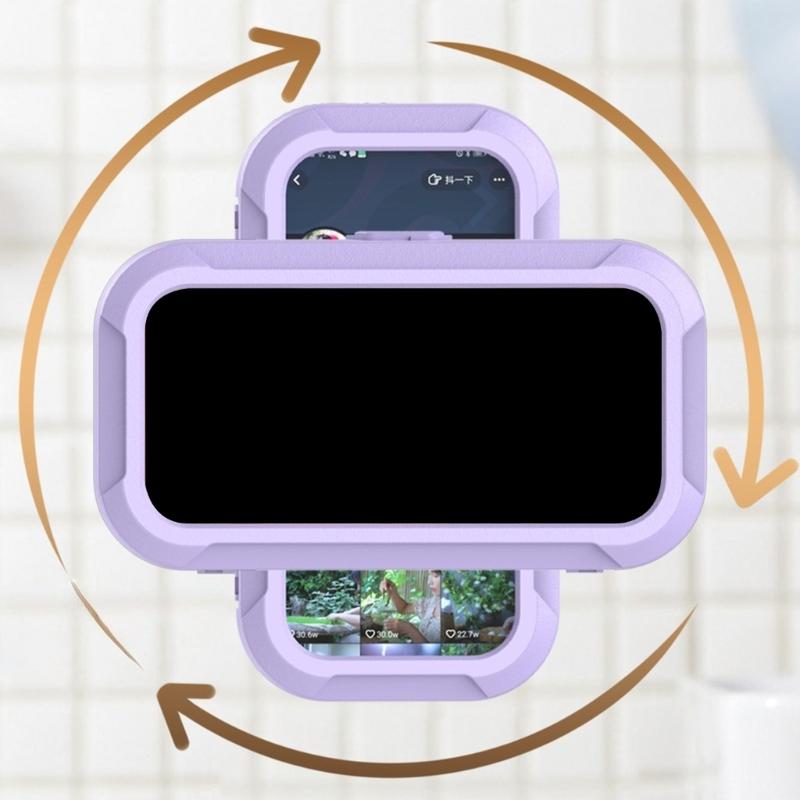Wall Mount Shower Phone Holder Bath Phone Holder Kitchen Cellphone Stand Screen Touch Case Easy Installation