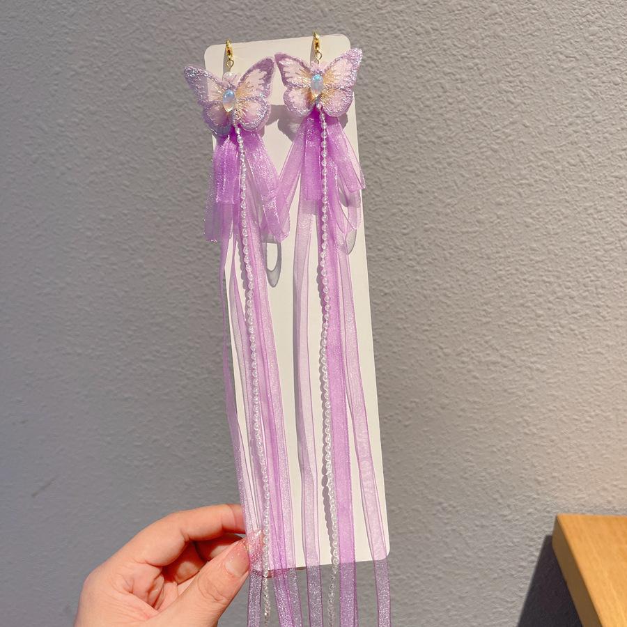 Chinese Style Hanfu Hairpin Set for Girls - Includes Hair Clips, Swaying Tassels, and Butterfly Accessories
