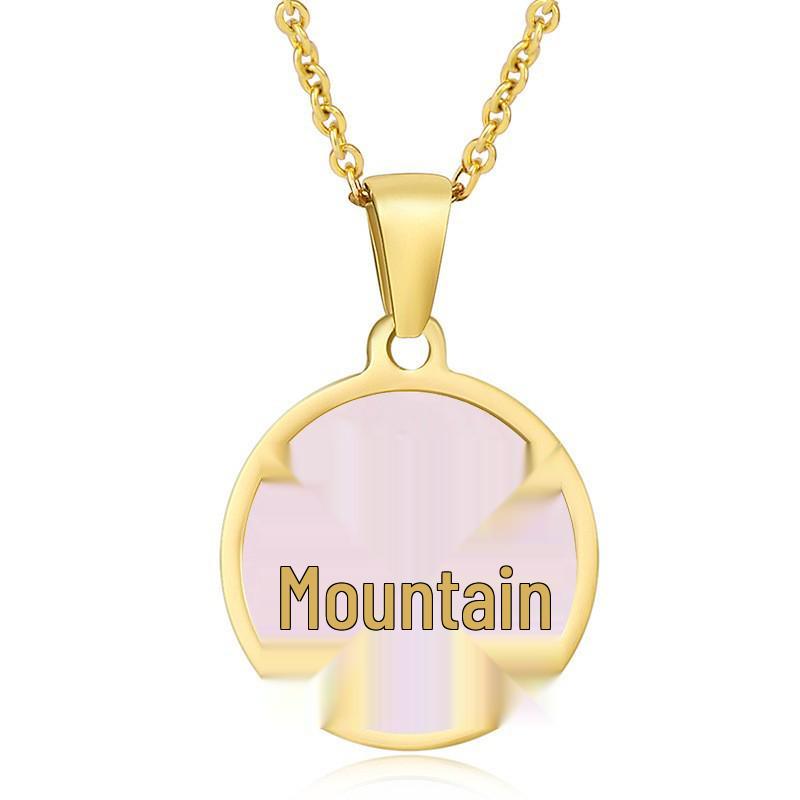 Elegant European & American Zodiac Pendant Necklace - Women's Gold Stainless Steel Constellation Charm