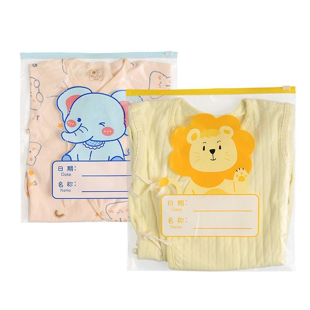 Durable Space Saving Storage Bag Large Capacity Transparent Zipper Bag Lion Giraffe Quilt Storage Bag Kindergarten