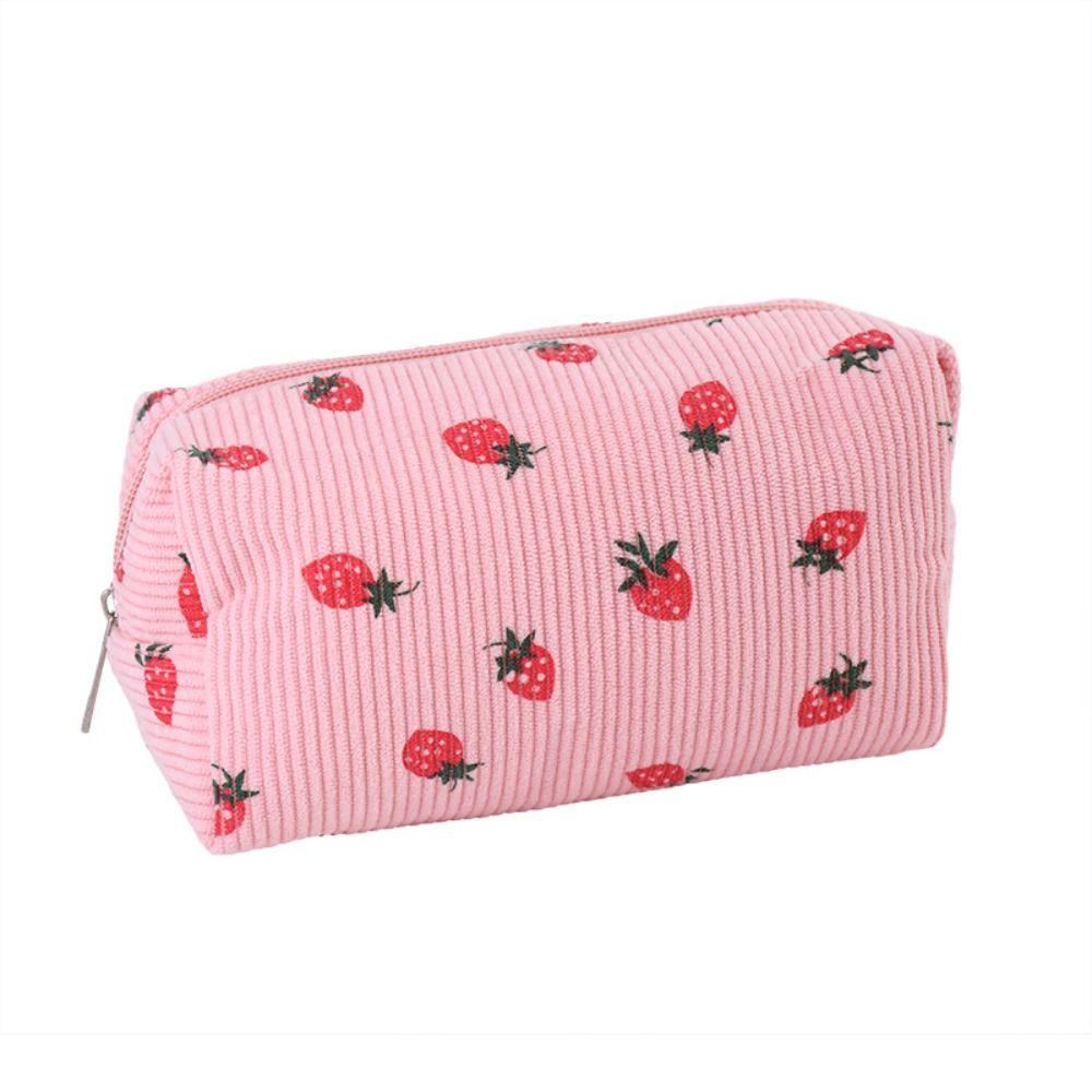 Corduroy Storage Bag Large Capacity Makeup Bag INS Stationery Bag  Cosmetic Storage
