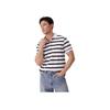Levis Casual Soft Comfortable Striped Simple Short Sleeve Polo Shirt Men Polo Shirts Black White 003MT-0003