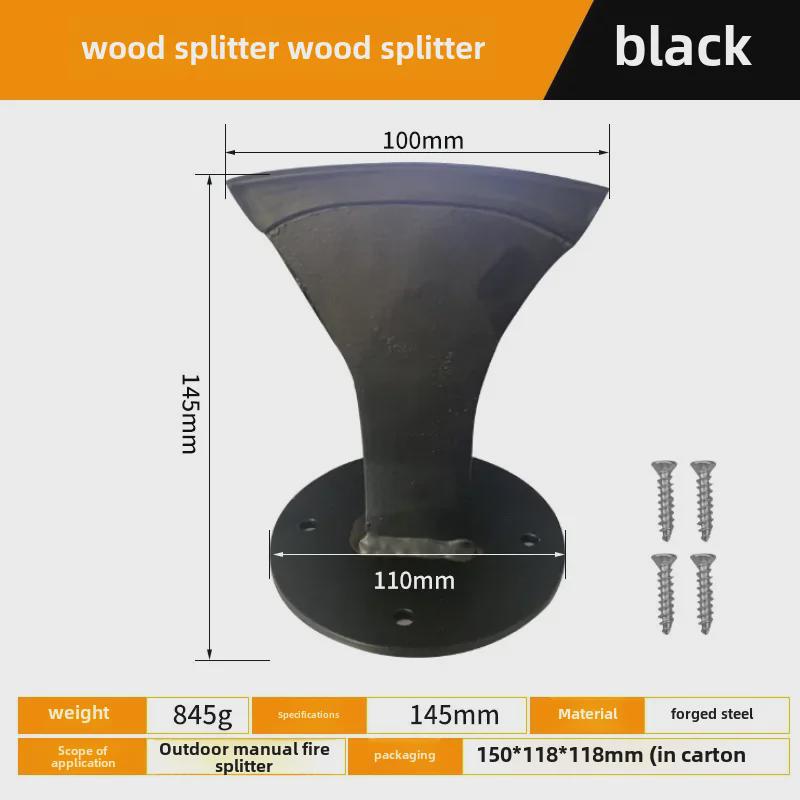 Orange-Black One-Word Manual Wood Splitting Tool