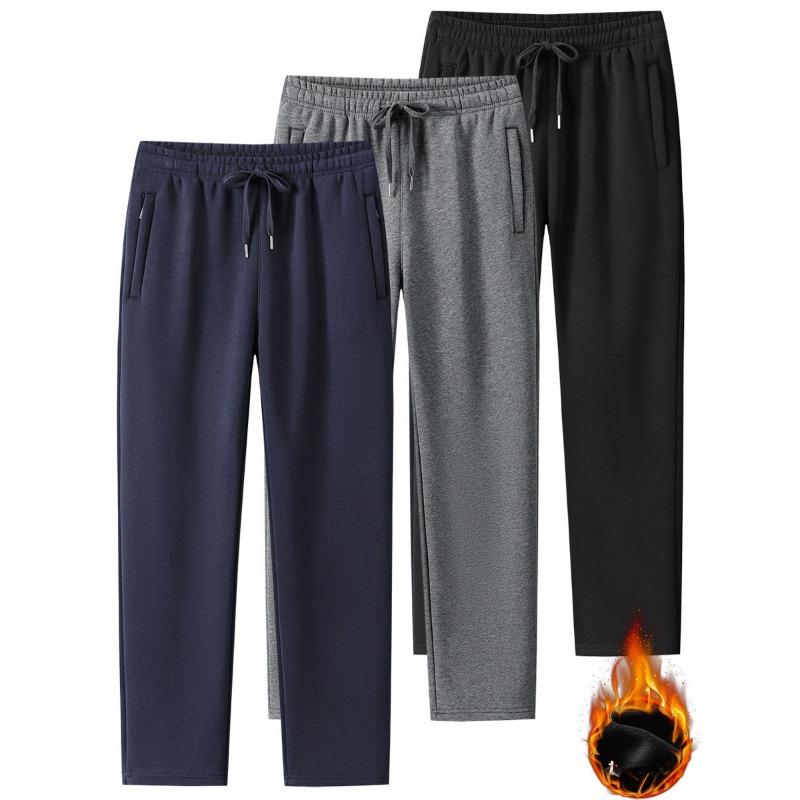 Pants Men's Winter Plus Velvet Thick Loose Large Size Sports Pants Men's Solid Color Men's Pants Trousers Men's Casual Pants
