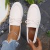 Fashion New Lefu Shoes Women's Soft Leather Retro Lazy Man Step On Thick Sole Flat Bottom Comfortable Single Shoe