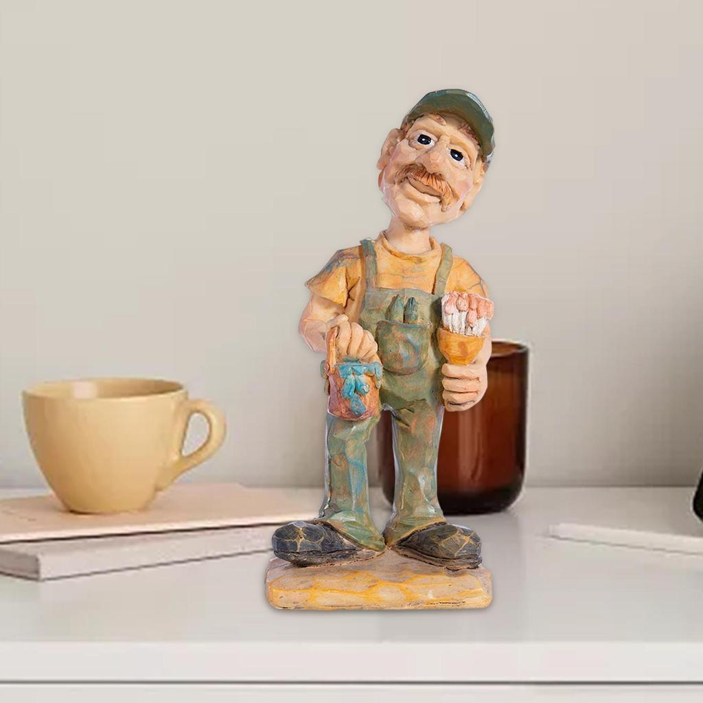 Professional People Figures Standing Figures Resin Doll Statues Sculpture for Table Centerpieces Rustic Cabinet Figures Decor