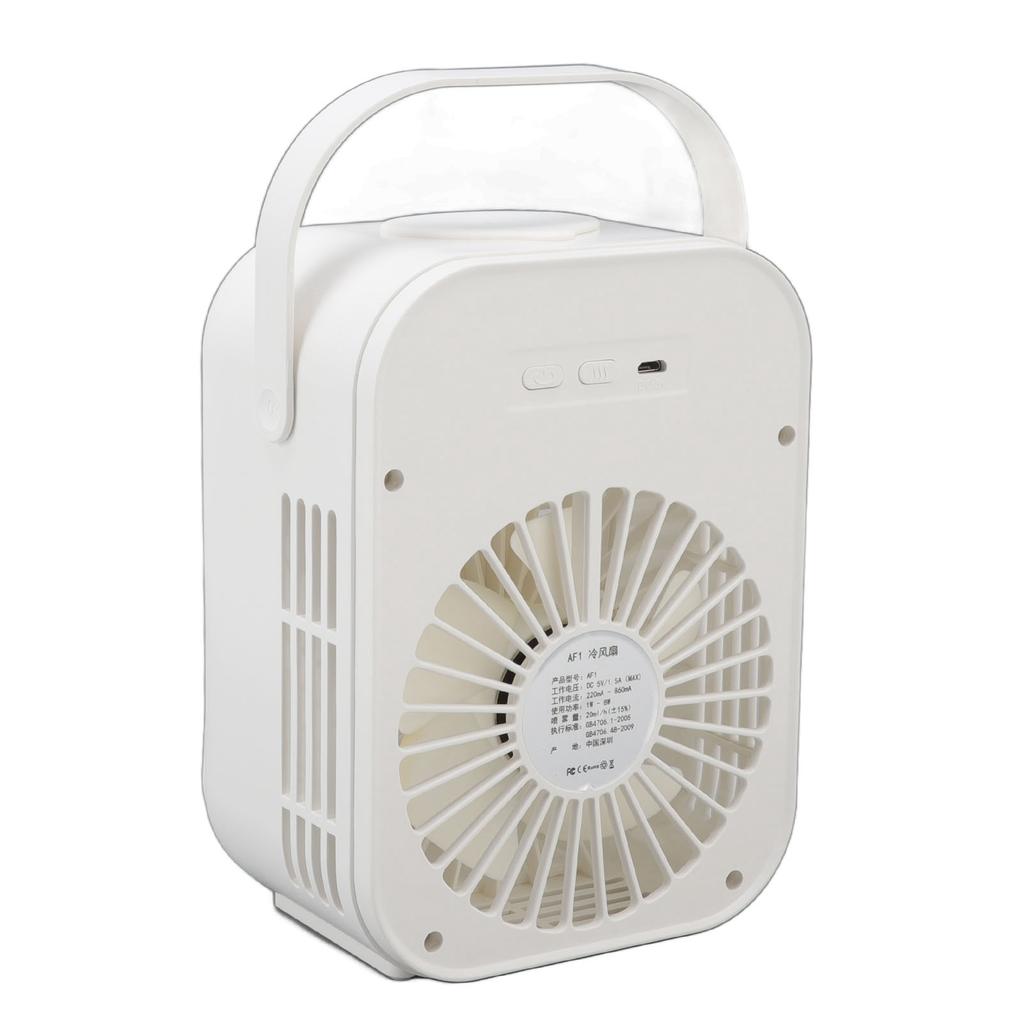 Portable   Conditioner Fan 3 Wind Speed Efficient Misting Low Noise USB   Conditioner Cooling Fan with Night Light