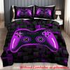 Colorful Gamepad Print Quilt Cover Set Fashion Cool Fragment Game Console Cover Bedding Cover Polyester Comfortable Duvet Cover