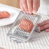 Egg Cutter Stainless Steel Wire Egg Slicer Portable for Hard Boiled Eggs Home Kitchen