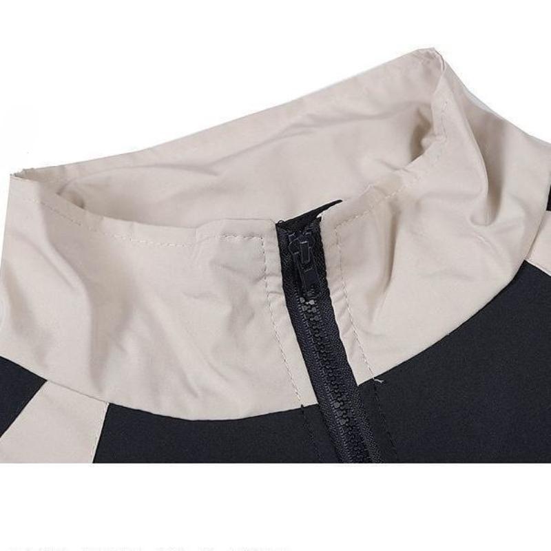 Modna kurtka Y2K Harajuku w stylu retro hip-hopowym, wiatroszczelna kurtka uliczna z łączonych materiałów dla mężczyzn i kobiet, luźna kurtka dla pary