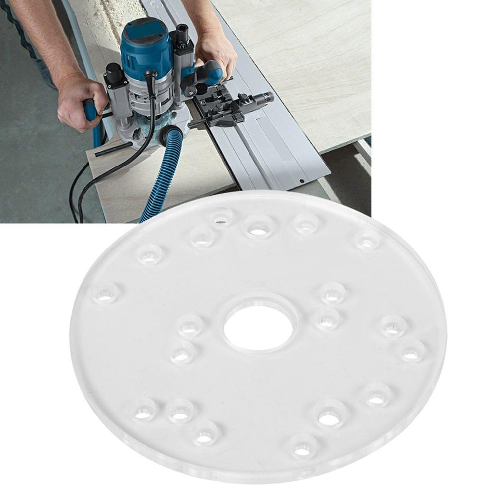 6.5 Inch / 164mm Diameter Universal Router Base Plate 7.5mm Thickness Transparent Acrylic Material Acrylic Router Base