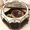 Foldable Octagonal Pet Tent Kennel Detachable Fence Dog Cat Cage Summer Outdoor Shelter Puppy Cat Delivery Room Pet Fences